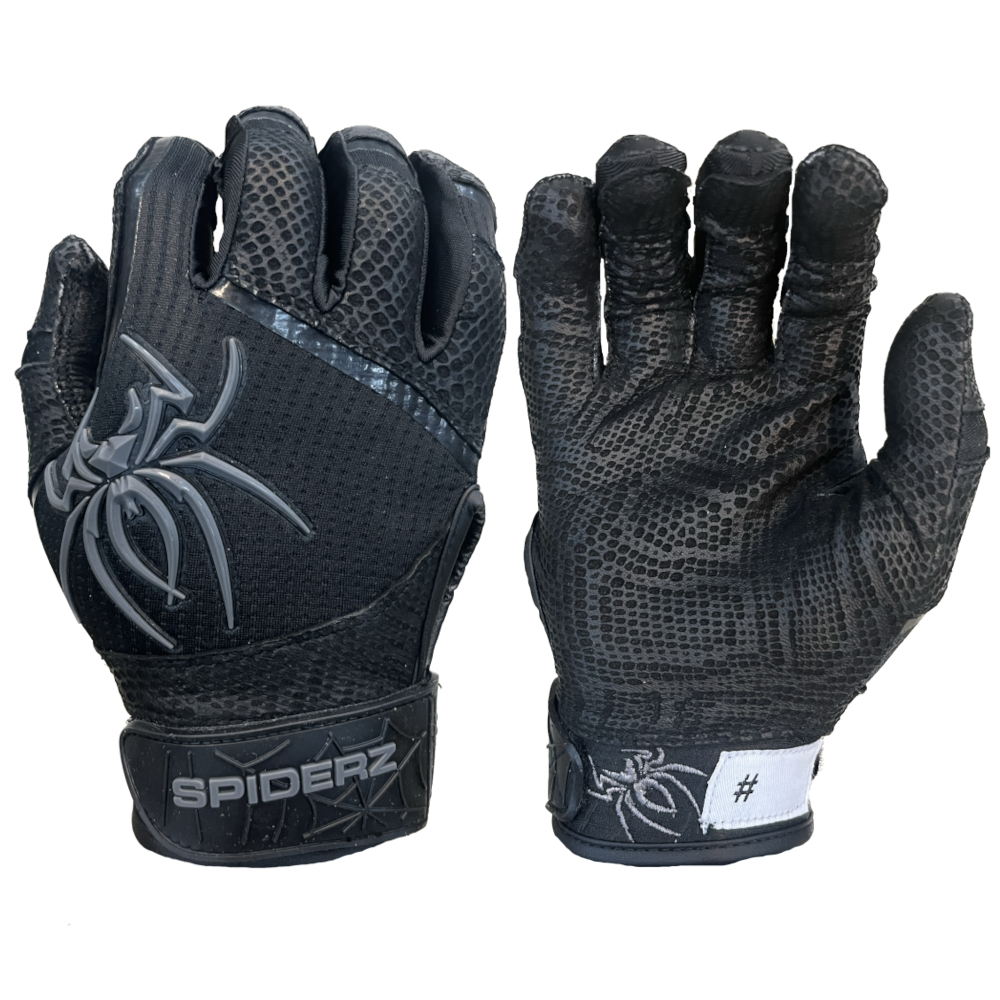 Spiderz PRO Batting Gloves - Black/Gray