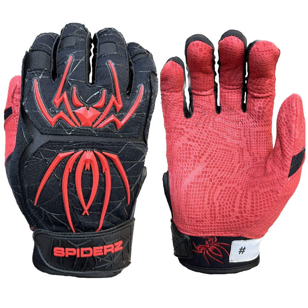 2024 Spiderz ENDITE Batting Gloves - Black/Red