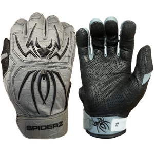 2024 Spiderz ENDITE Batting Gloves - Silver/Black