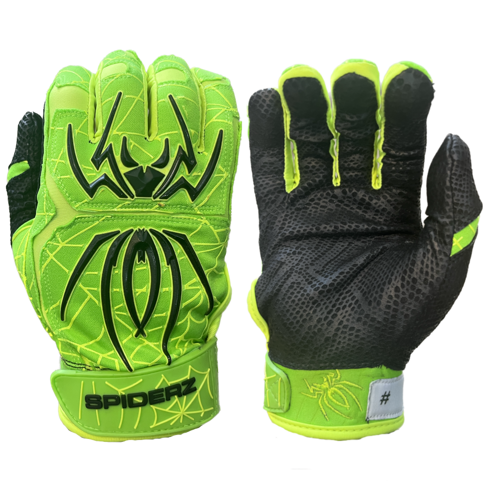 Lime green batting hot sale gloves