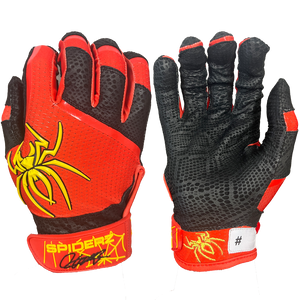 **SALE!** 2023 Spiderz PRO Batting Gloves Fall Edition - Oneil Cruz Signature Series #3 Red/Black/Yellow