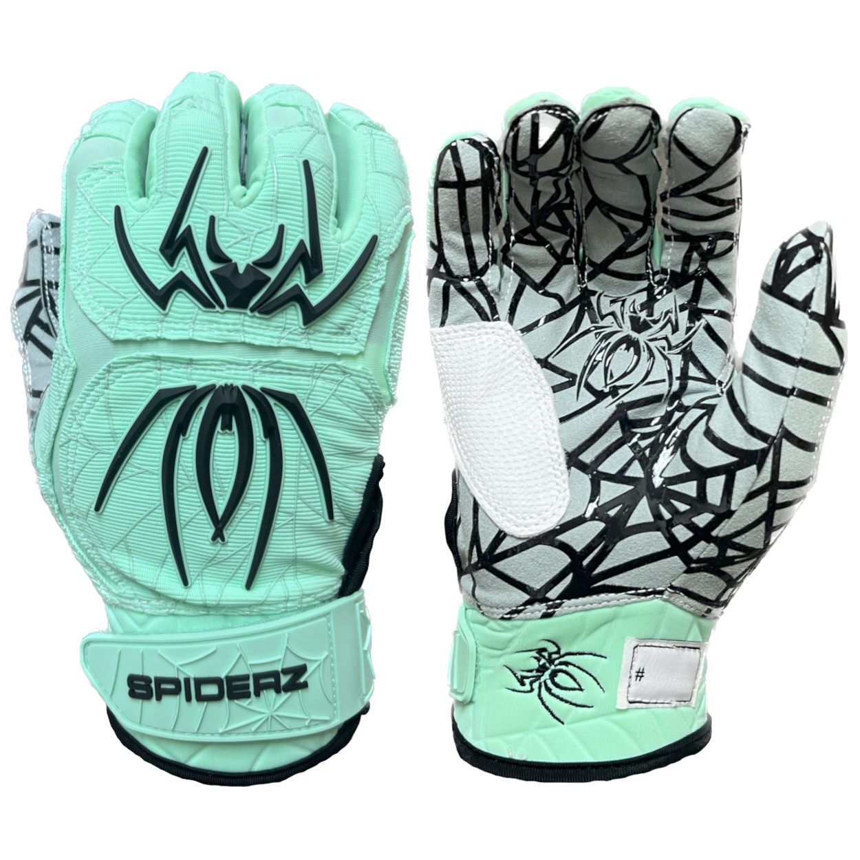 Spiderz HYBRID Batting Gloves - Mint/Black