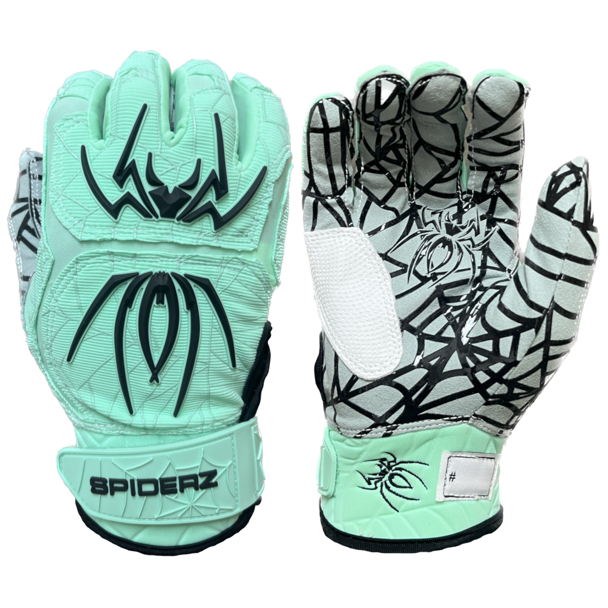 2022 Spiderz HYBRID Batting Gloves Black Vice