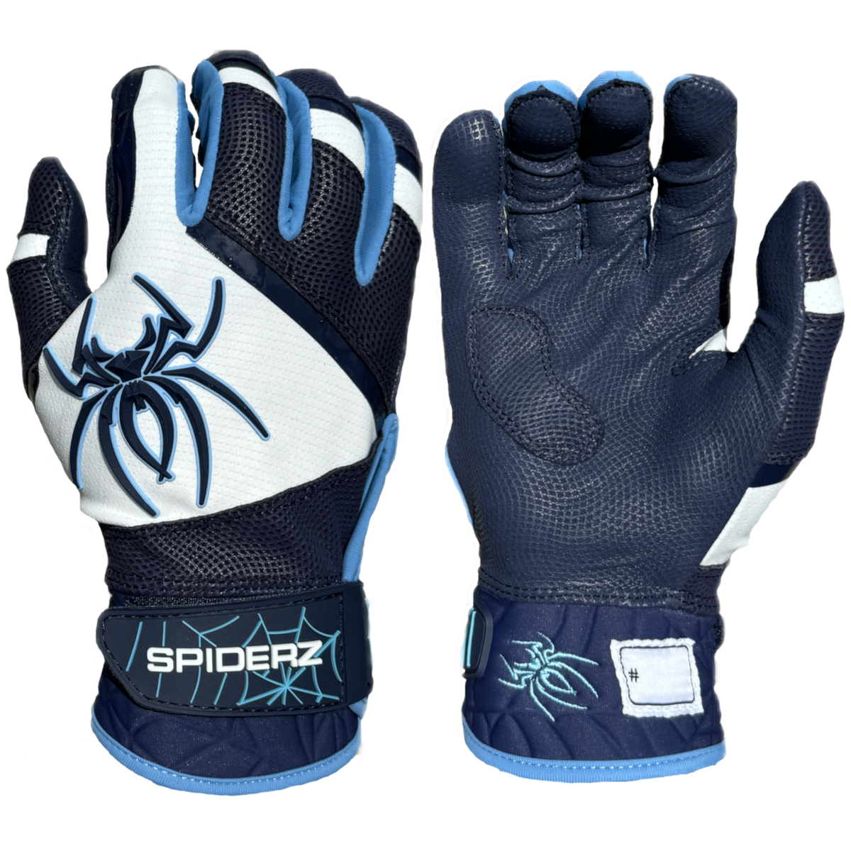 2025 Spiderz PRO PREMIER Batting Gloves - Navy Blue/White 2025 Spiderz PRO PREMIER Batting Gloves - Navy Blue/White