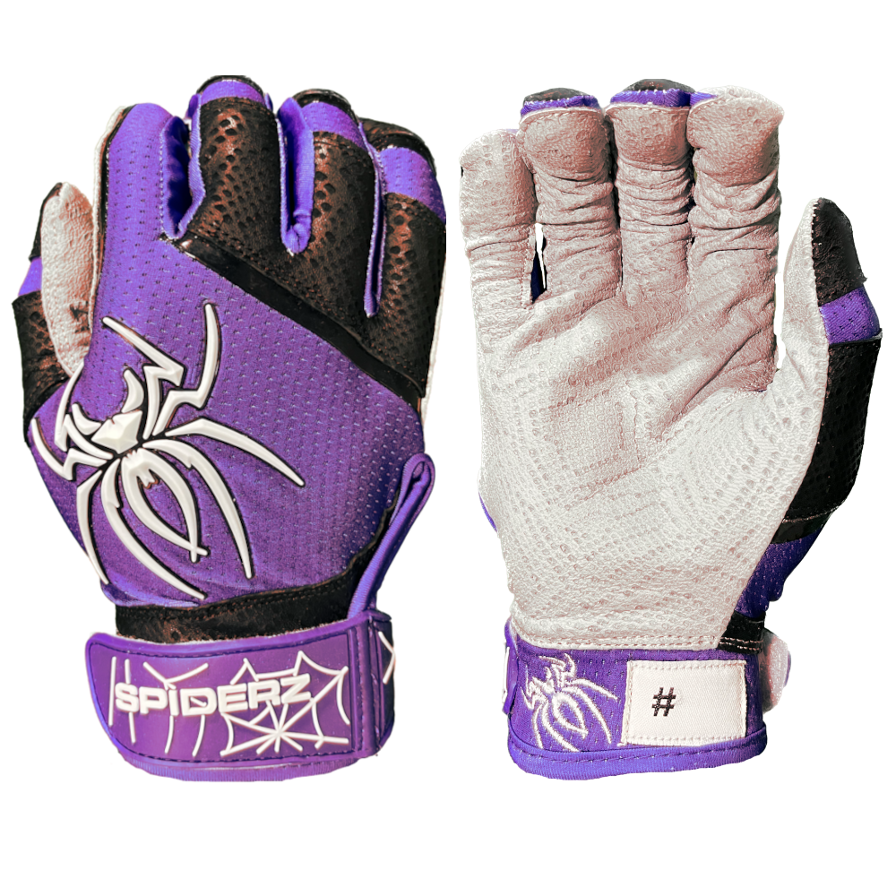 Spiderz PRO Batting Gloves Purple/Black Spiderz Sports