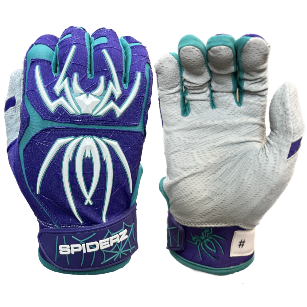 2024 Spiderz ENDITE Batting Gloves - Purple/Teal