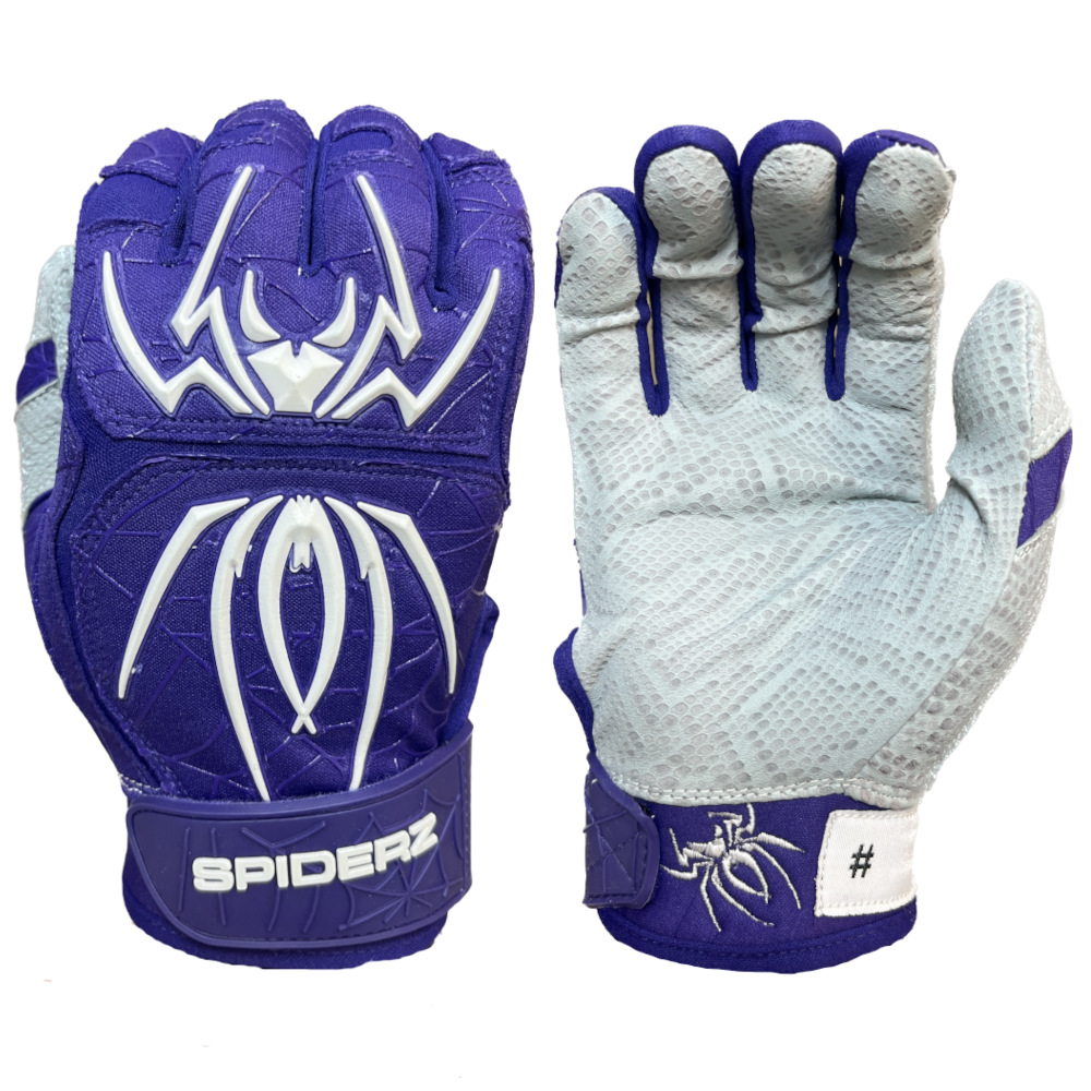 2024 Spiderz ENDITE Batting Gloves - Purple/White