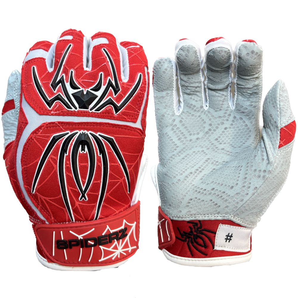 2024 Spiderz ENDITE Batting Gloves - Red/Black/White