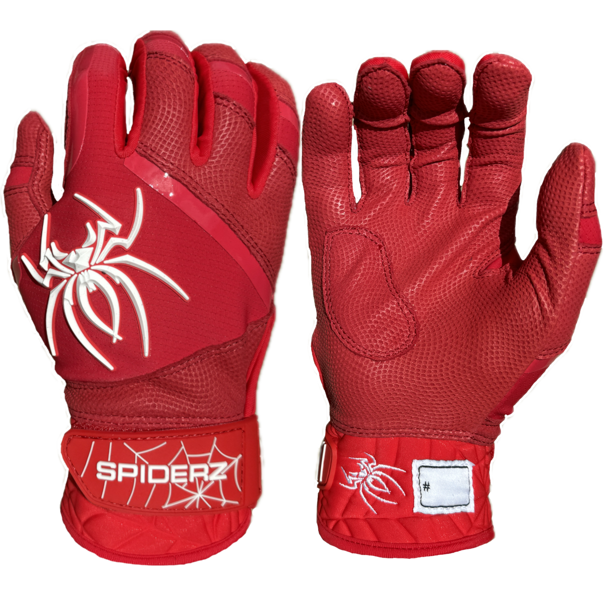 Spiderz PRO PREMIER Batting Gloves - Red/White – Spiderz Sports