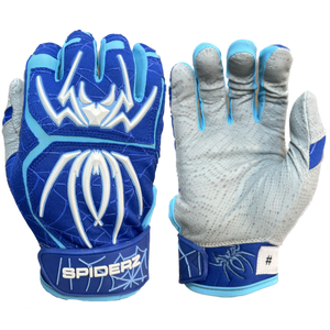2024 Spiderz ENDITE Batting Gloves - Royal Blue/Columbia Blue