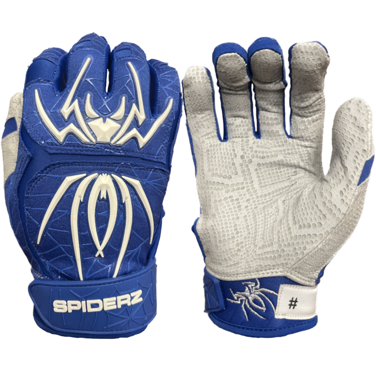 2024 Spiderz ENDITE Batting Gloves Royal Blue/White Spiderz Sports