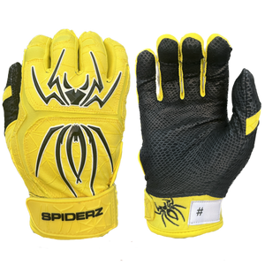 2024 Spiderz ENDITE Batting Gloves - Yellow/Black/White