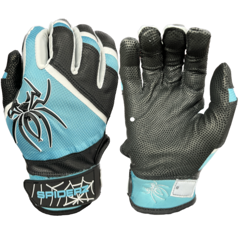 Spiderz PRO Batting Gloves Black/Teal Spiderz Sports