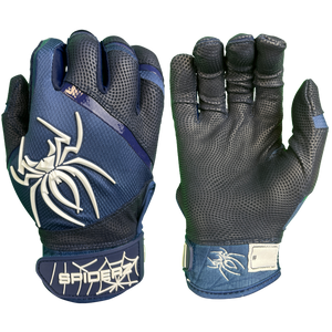 Spiderz PRO Batting Gloves - Navy Blue/White