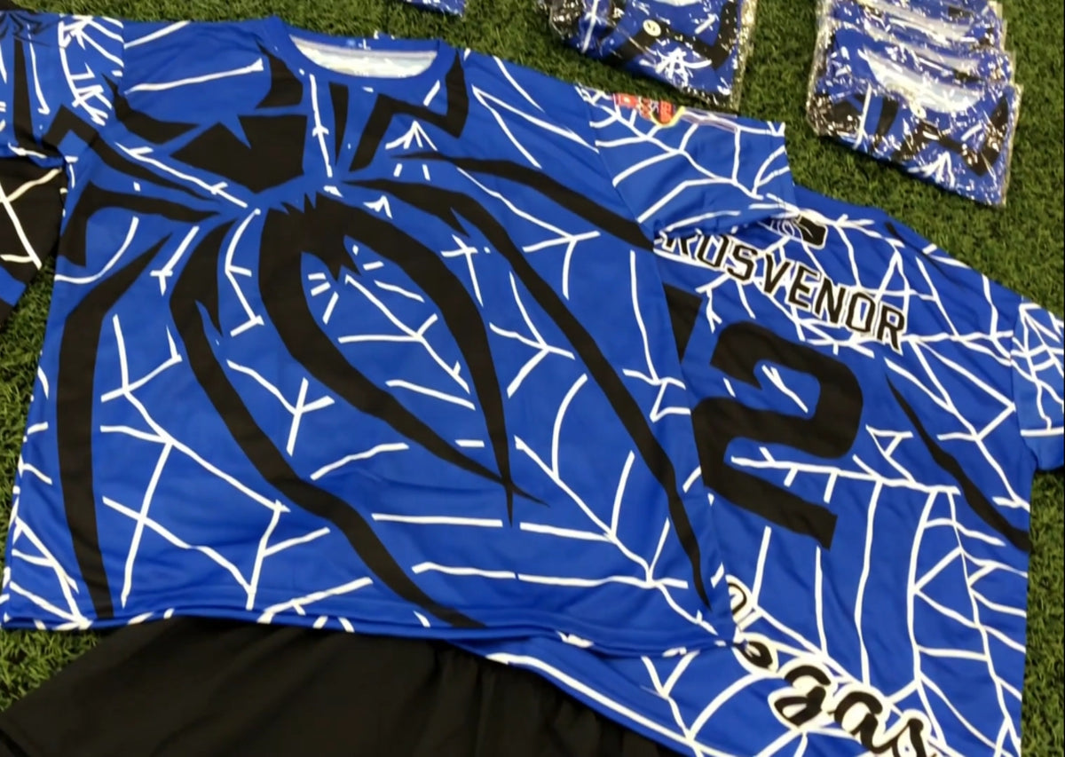 Pre-Order* Spiderz Full Dye Jersey Buy In - Royal Blue/Black/White