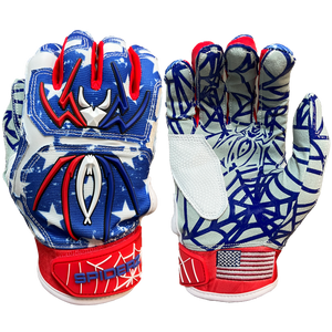 Spiderz HYBRID Batting Gloves - USA Flag