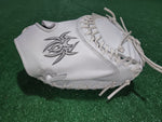 Load image into Gallery viewer, PREMIER Fielding Glove - White/Silver - Fastpitch Catchers - RHT
