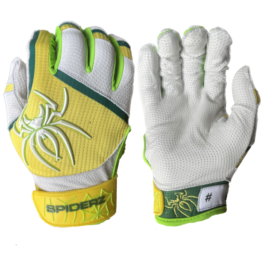 Green and yellow batting gloves hotsell