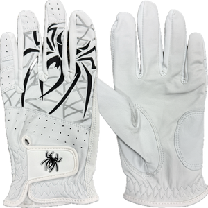 **NEW!** Spiderz Premium Golf Glove - White/Black