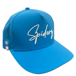 Load image into Gallery viewer, Spiderz Performance Golf Snapback Hat - Cyan Blue/White
