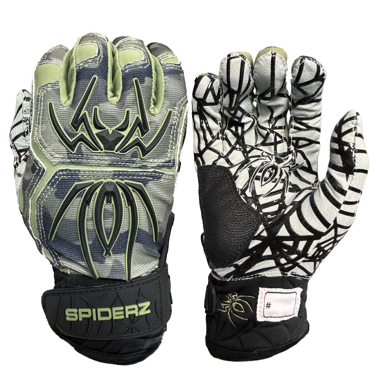 Spiderz HYBRID Batting Gloves - Military Camo/Black – Spiderz Sports