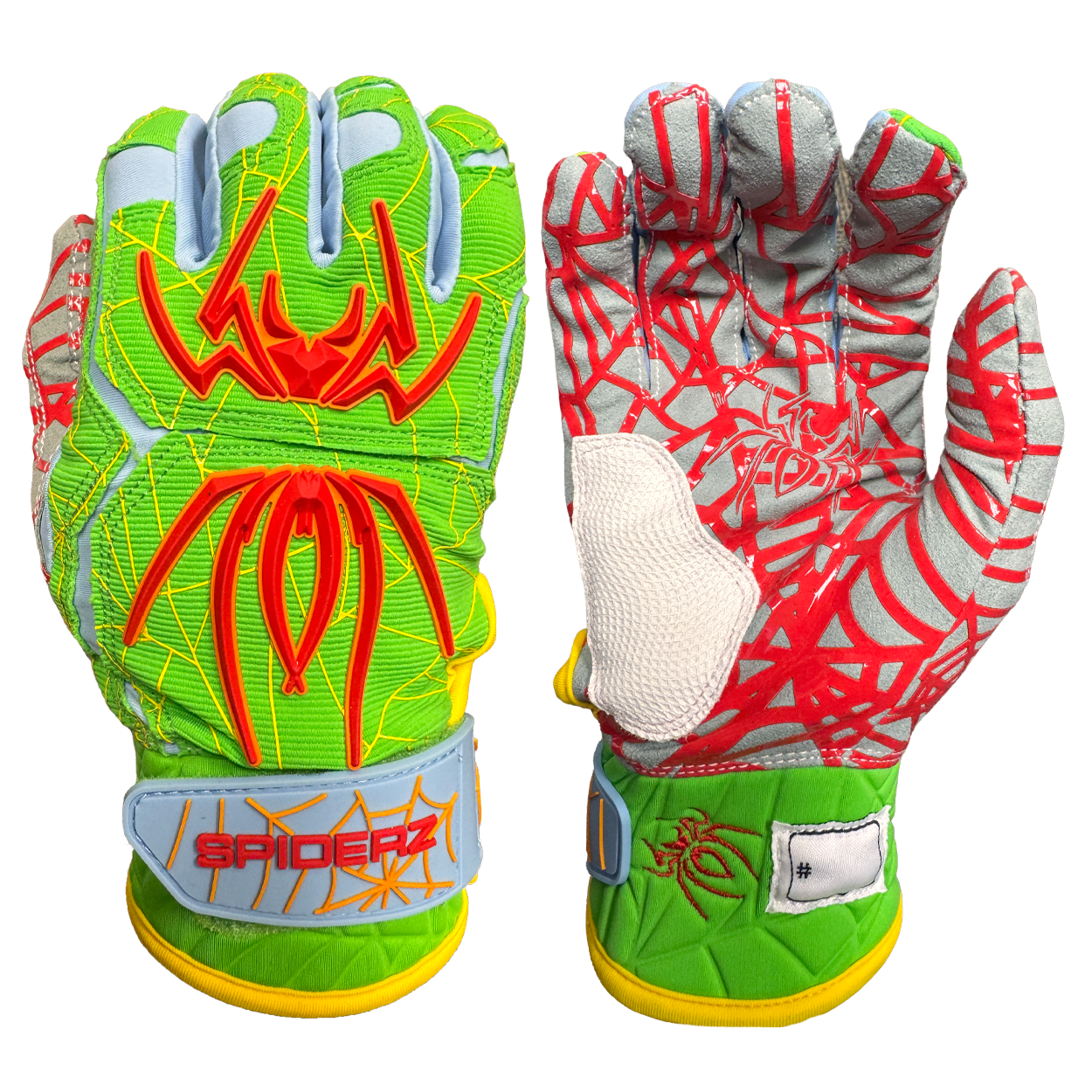 Gants De Baseball Spiderz Hybrid XL Noir - Paire Neuve Pour Batteur Homme