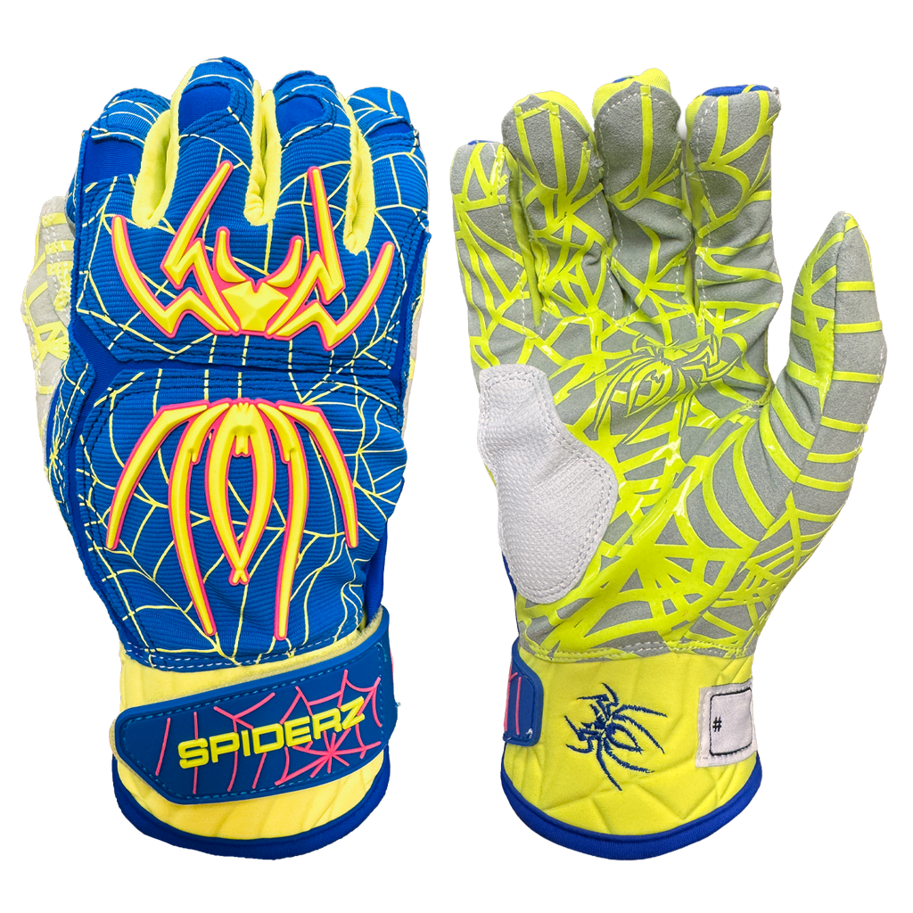 Gants De Frappe Hybrides Spiderz Pour Baseball/softball Jeunes - Taille Youth XL - Orange/Blanc