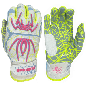 Spiderz HYBRID Batting Gloves - FLUORO