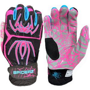 Spiderz HYBRID Batting Gloves - Black Vice