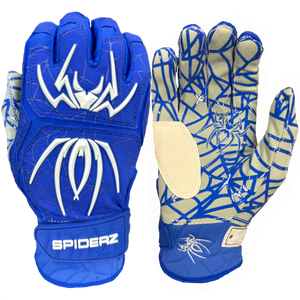 Spiderz HYBRID Batting Gloves - Royal Blue/White