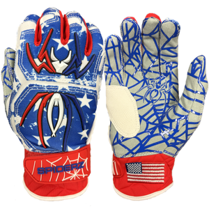 Spiderz HYBRID Batting Gloves - USA Flag