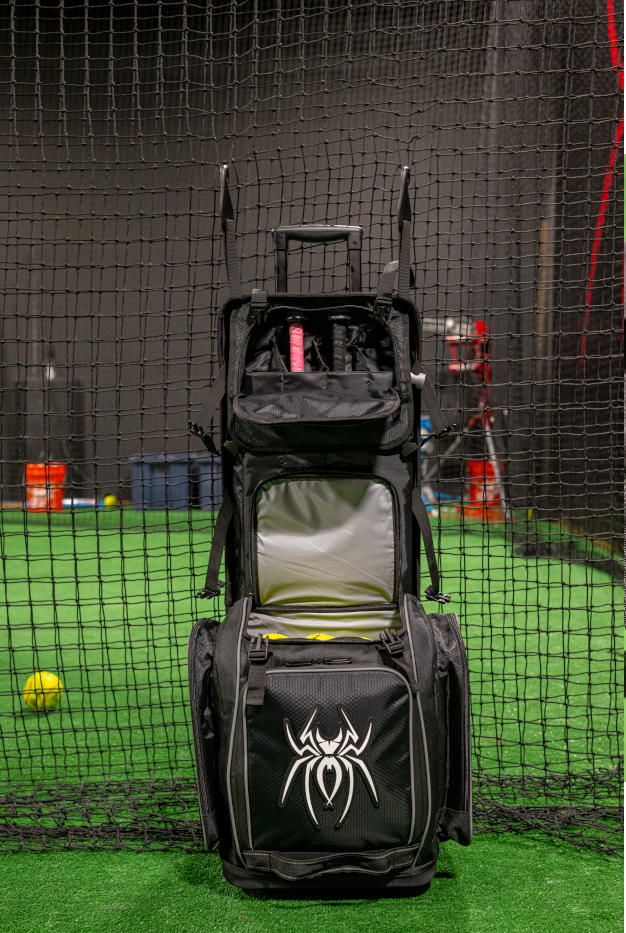 Spiderz TARANTULA Roller Bat Bag Bat Pack Combo Black White Spiderz Sports
