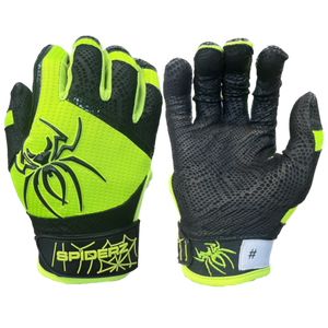 2024 Spiderz PRO Batting Gloves - Black/Neon Yellow