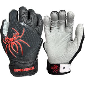 Spiderz PRO (short cuff) Batting Gloves - Black/Red