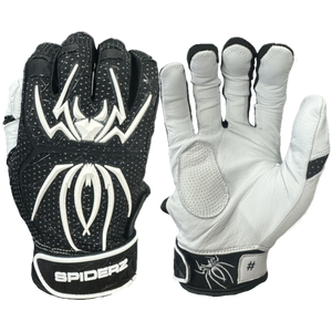 2024 Spiderz ENDITE LTD "Smooth Palm" Batting Gloves - Black/White