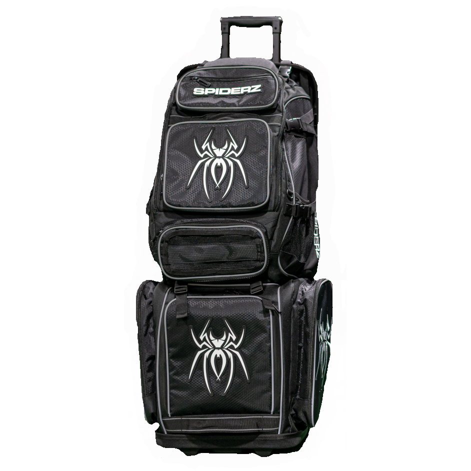 Spiderz "TARANTULA" Roller Bat Bag-Bat Pack Combo - Black/White