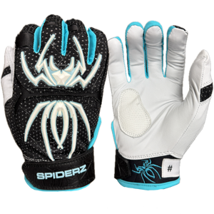 Spiderz ENDITE LTD "Smooth Palm" Batting Gloves - Black/Turquoise