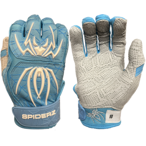 2024 Spiderz ENDITE Batting Gloves - Columbia Blue/White