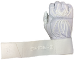 Load image into Gallery viewer, Spiderz ENDITE X- Long Strap Smooth Palm Batting Gloves - White/White
