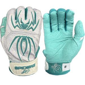 Spiderz ENDITE Batting Gloves - Ernesto Martinez Signature Series - White/Teal