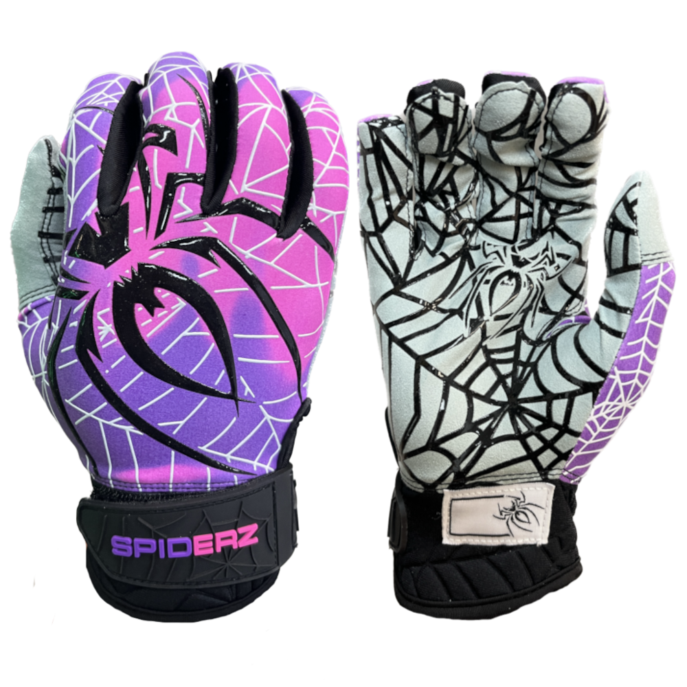 2024 Spiderz HYPER LITE Batting Gloves - Purple/Pink/Black