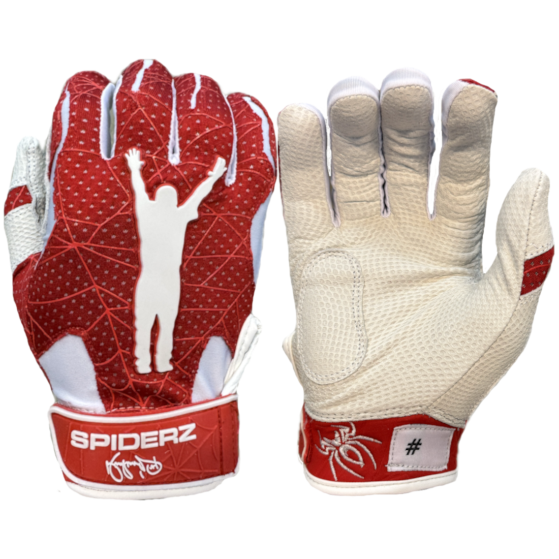Spiderz PRO Batting Gloves - Manny Ramirez Signature Series - Red/White