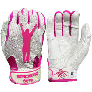 Spiderz PRO Batting Gloves - Manny Ramirez Signature Series - White/Pink