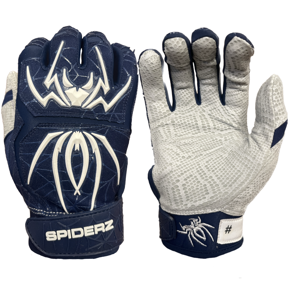 2024 Spiderz ENDITE Batting Gloves - Navy Blue/White