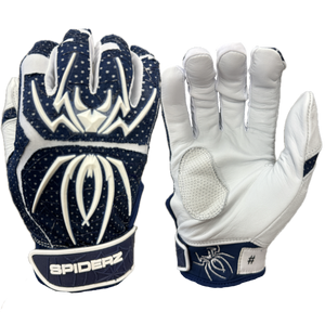 2024 Spiderz ENDITE LTD "Smooth Palm" Batting Gloves - Navy Blue/White