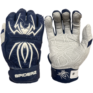 2024 Spiderz ENDITE Batting Gloves Navy Blue White Spiderz Sports