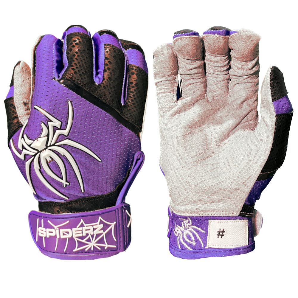 2023 Spiderz PRO Batting Gloves Fall Edition- Purple/Black