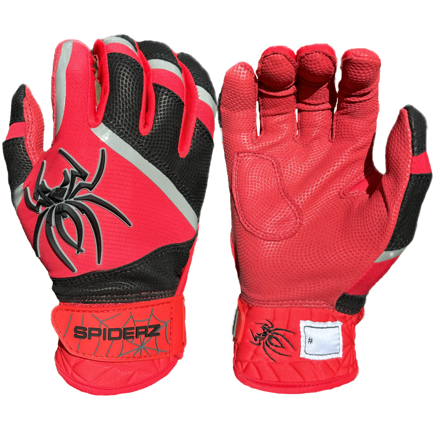 2025 Spiderz PRO PREMIER Batting Gloves - Red/Black/Graphite