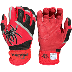 2025 Spiderz PRO PREMIER Batting Gloves - Red/Black/Graphite