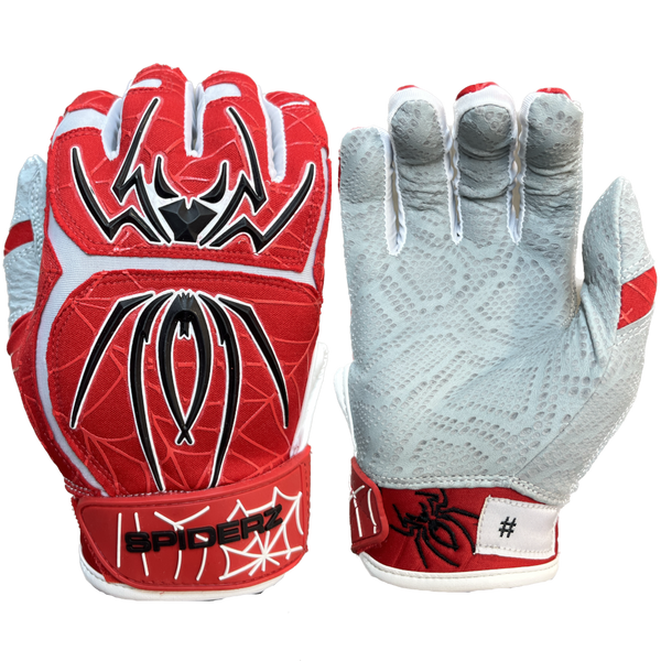2024 Spiderz ENDITE Batting Gloves - Red/Black/White